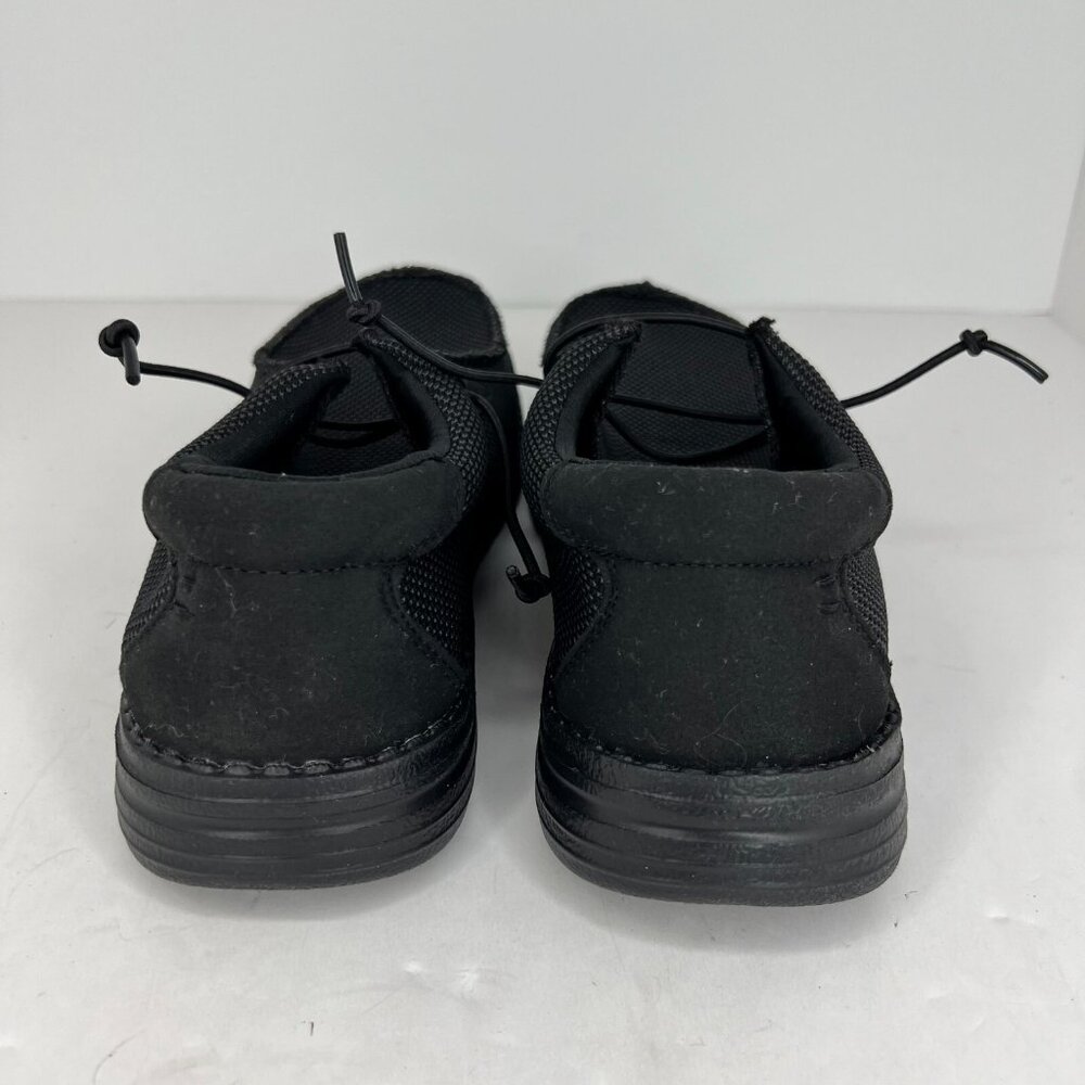 Bruno Marc Mens BLS211 Black Elastic Lace Casual Fabric Slip On Size 7.5 Loafers - Picture 5 of 9